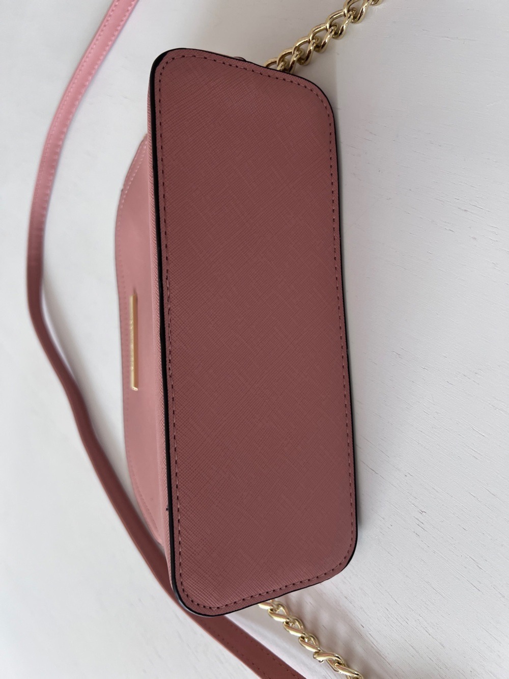 Steve Madden Bjaylin Dome Crossbody Bag - Mauve Pink Gold Hardware - Picture 9 of 10